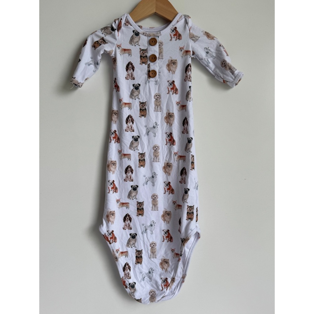 Caden Lane Baby Knotted Gown Dog Breed 0-3 Months Animal puppy newborn Photo